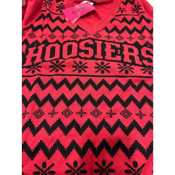 FOCO Ugly Sweater INDIANA HOOSIERS Christmas 100% Cotton Womens Size Small NWT - Picture 3 of 3